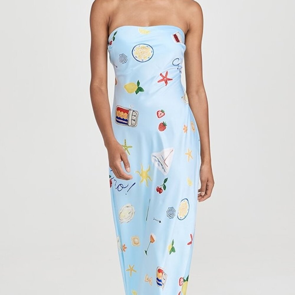 For Love & Lemons Carla Strapless Maxi Dress